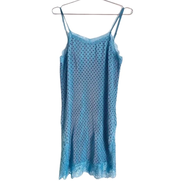 Free People Margot Slip Dress Blue 2 - Picture 2 of 7